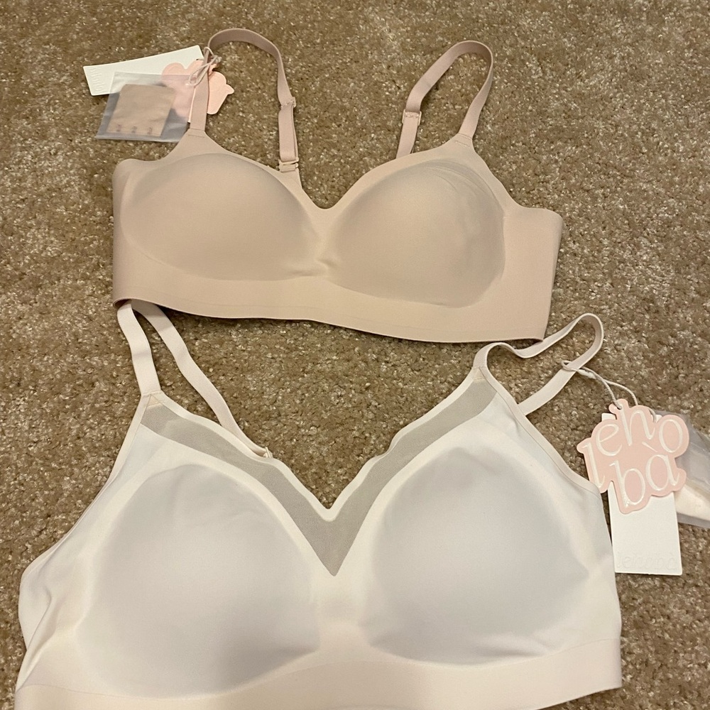 Women's Seamless Bra - Cream and Tan